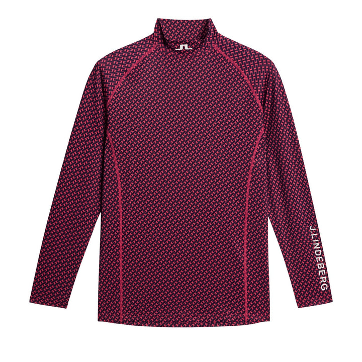 J.Lindeberg Mens Aello Soft Compression Print Base Layer - TOUR TIGER CLEMATIS