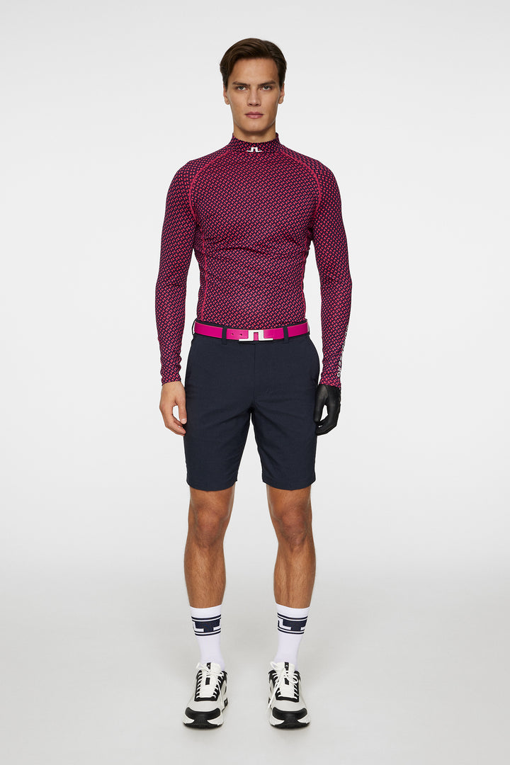 J.Lindeberg Mens Aello Soft Compression Print Base Layer - TOUR TIGER CLEMATIS