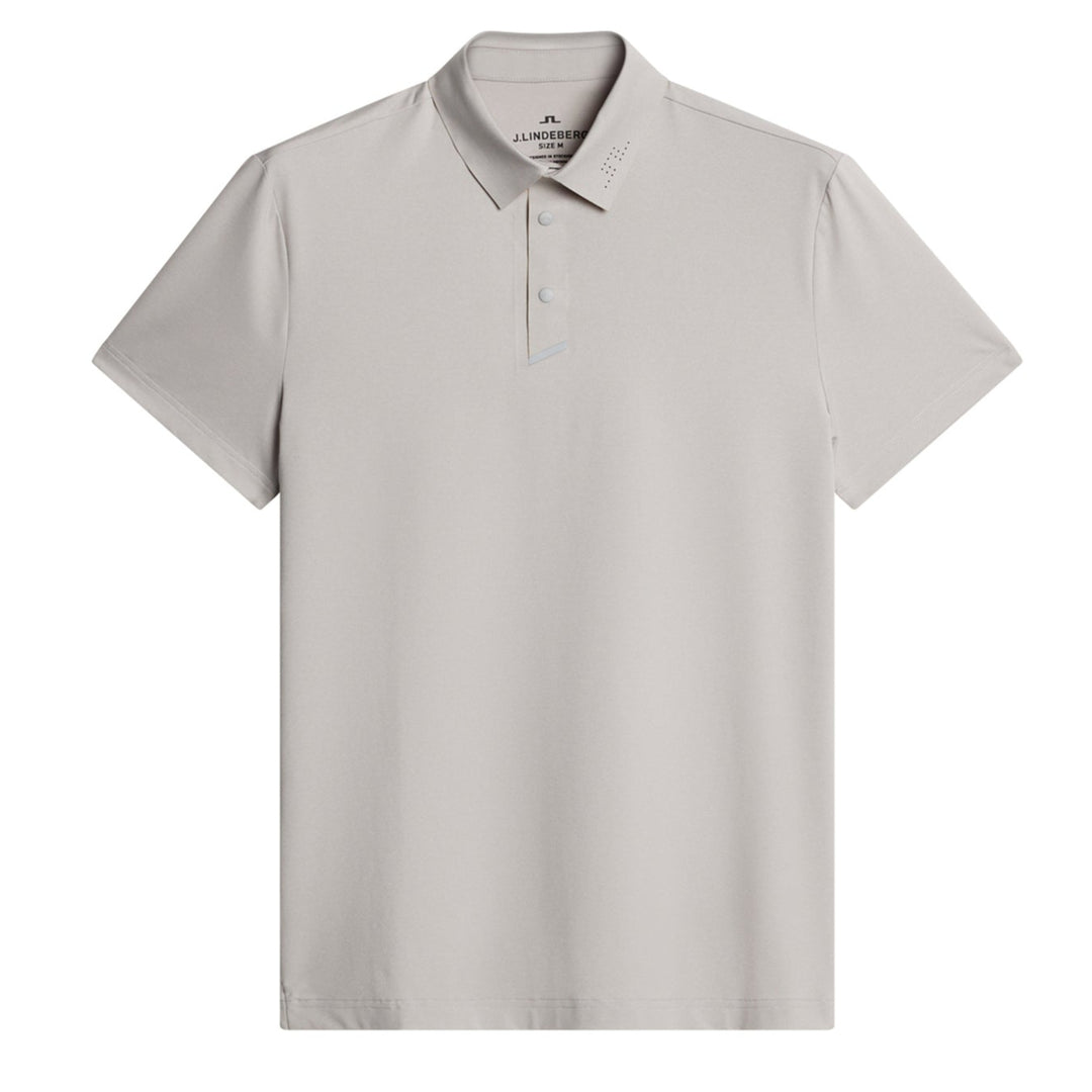 J.Lindeberg Mens Axel Golf Polo - Light Grey Melange