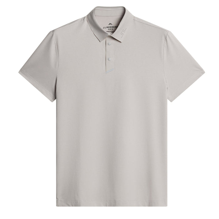 J.Lindeberg Mens Axel Golf Polo - Light Grey Melange