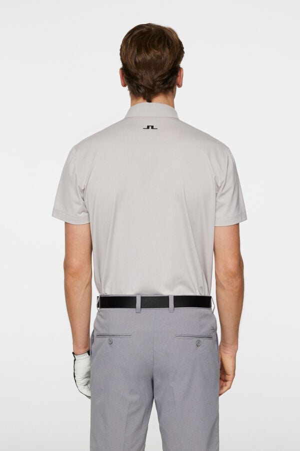 J.Lindeberg Mens Axel Golf Polo - Light Grey Melange