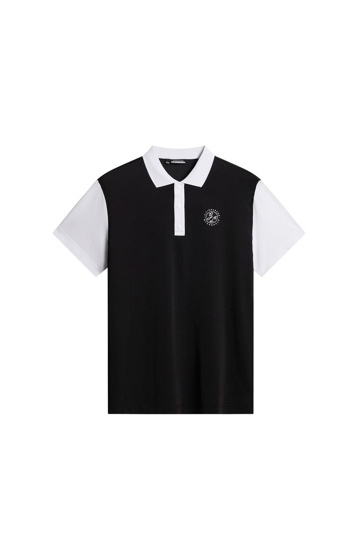 J.Lindeberg Mens Club House Loose Fit Polo - Black