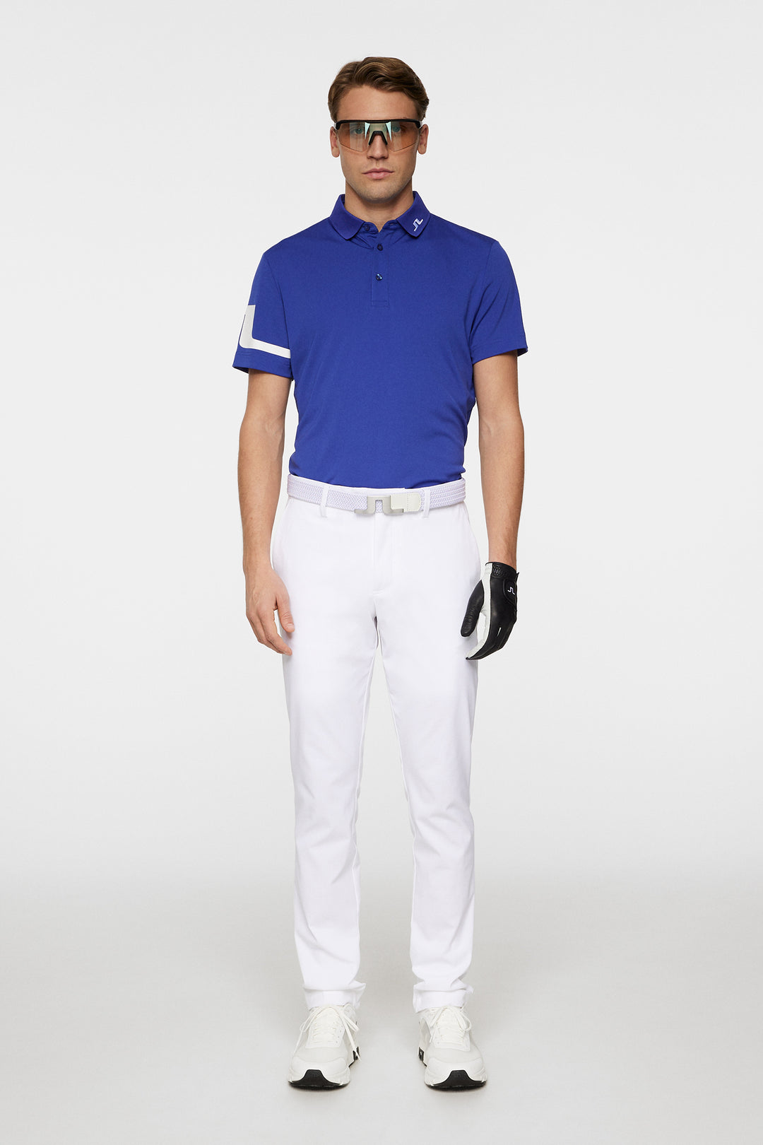 J.Lindeberg Mens HEATH Golf Polo - CLEMATIS BLUE