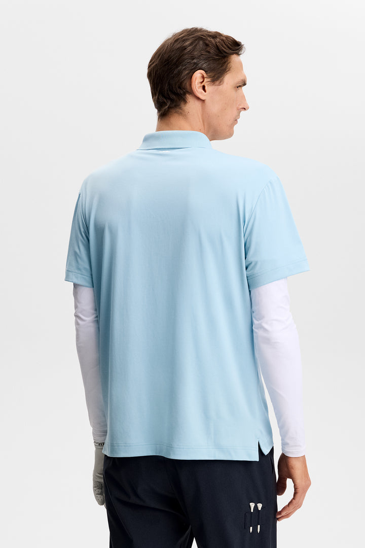 J.Lindeberg Men's Bridge Polo - FORGET ME NOT