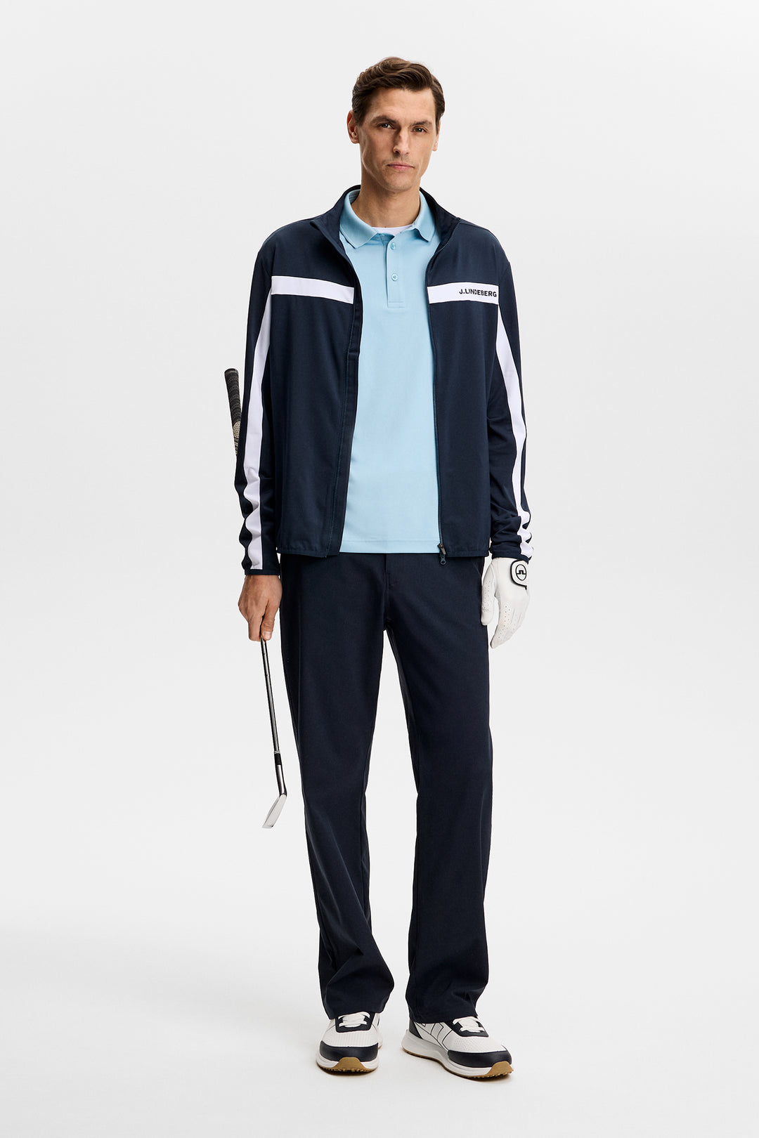 J.Lindeberg Men's Bridge Polo - FORGET ME NOT