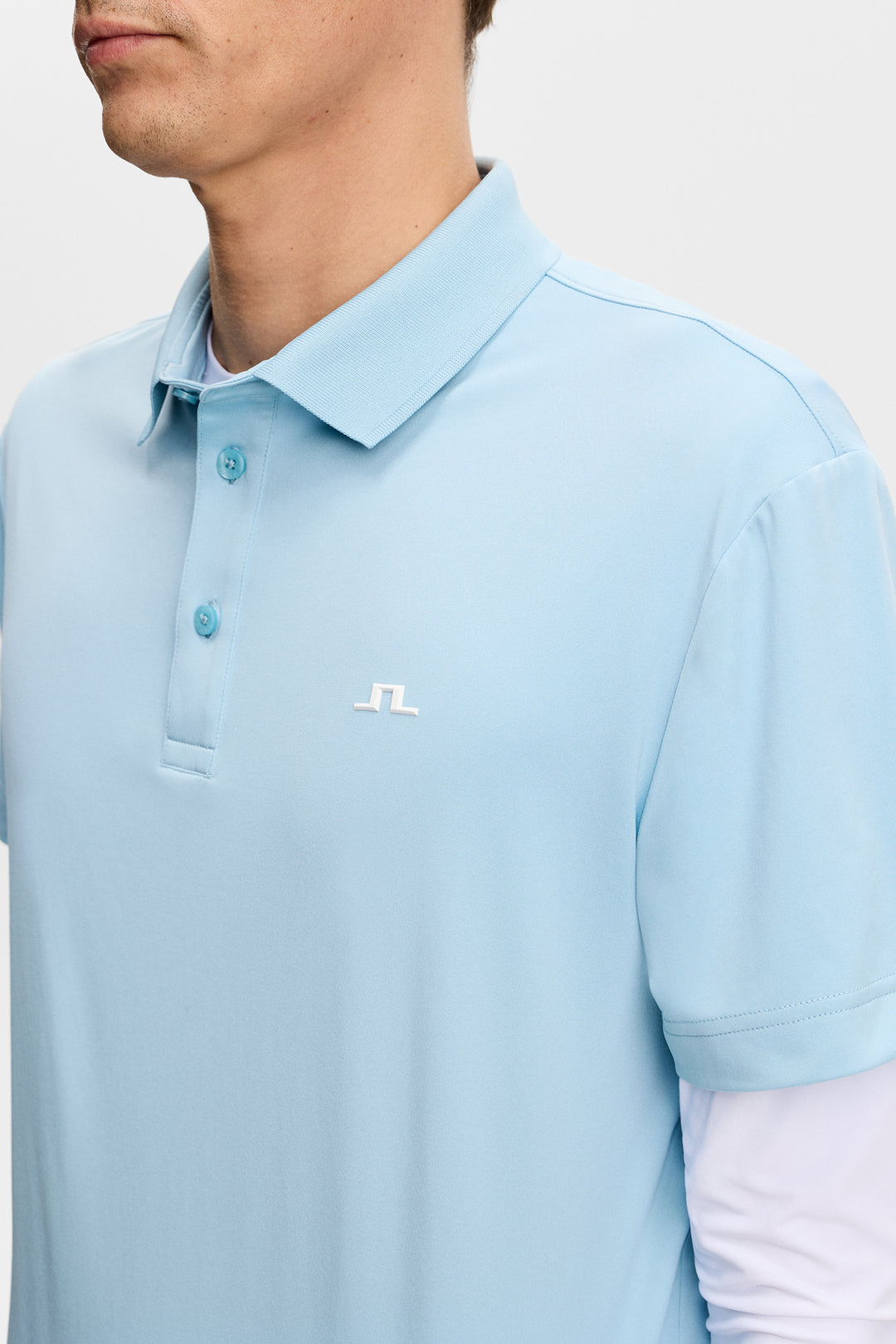 J.Lindeberg Men's Bridge Polo - FORGET ME NOT