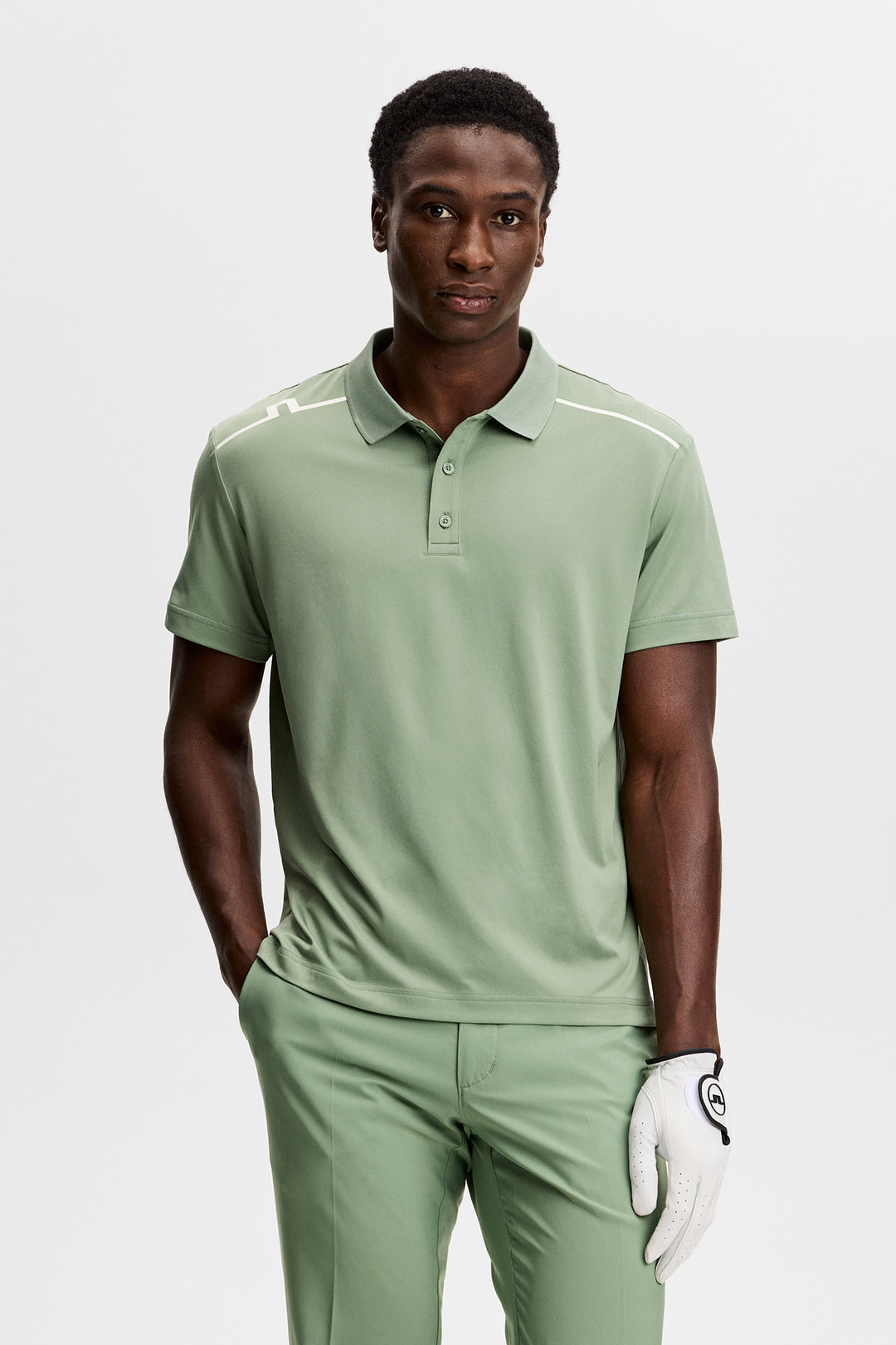 J.Lindeberg Men's Lionel Polo - HEDGE GREEN