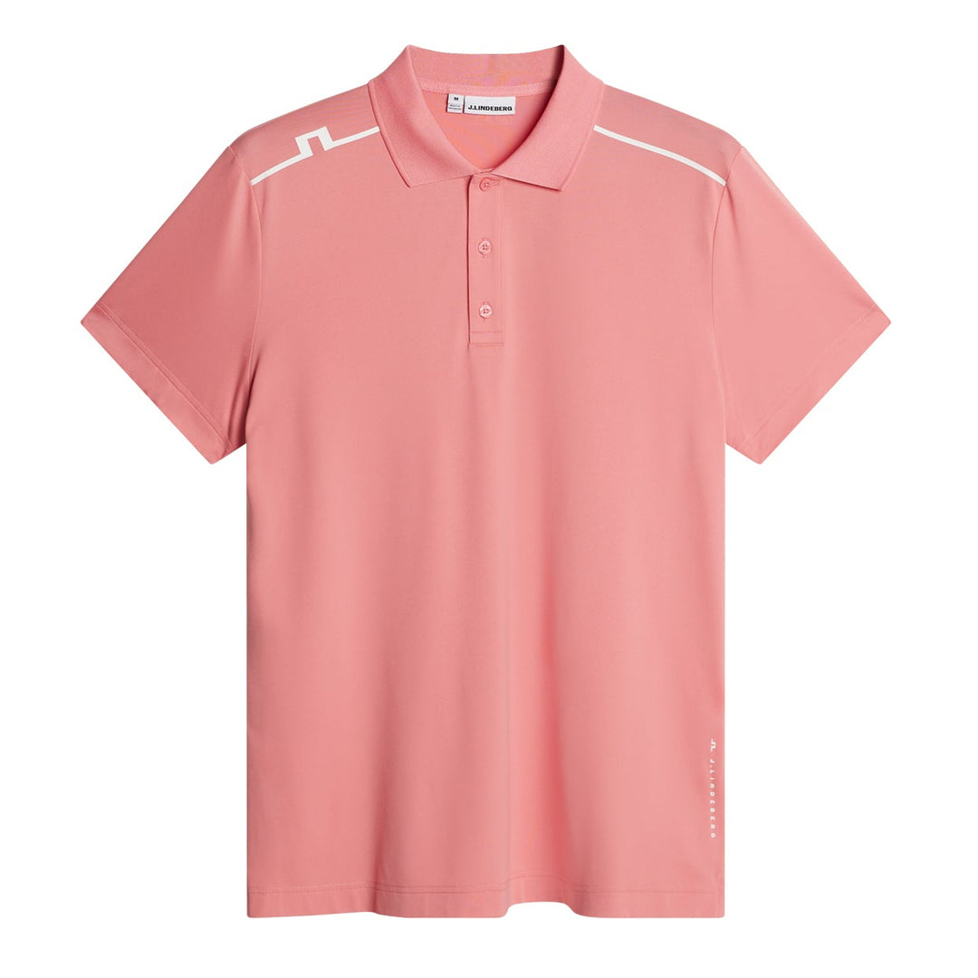 J.Lindeberg Men's Lionel Polo - FLAMINGO PLUME