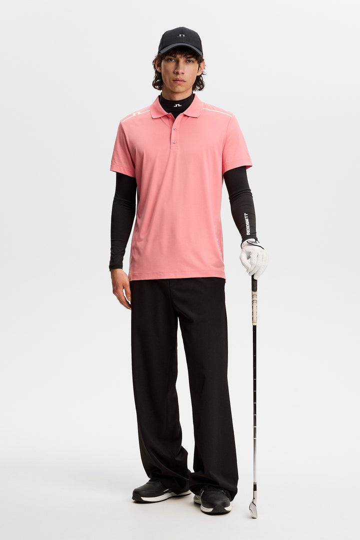 J.Lindeberg Men's Lionel Polo - FLAMINGO PLUME