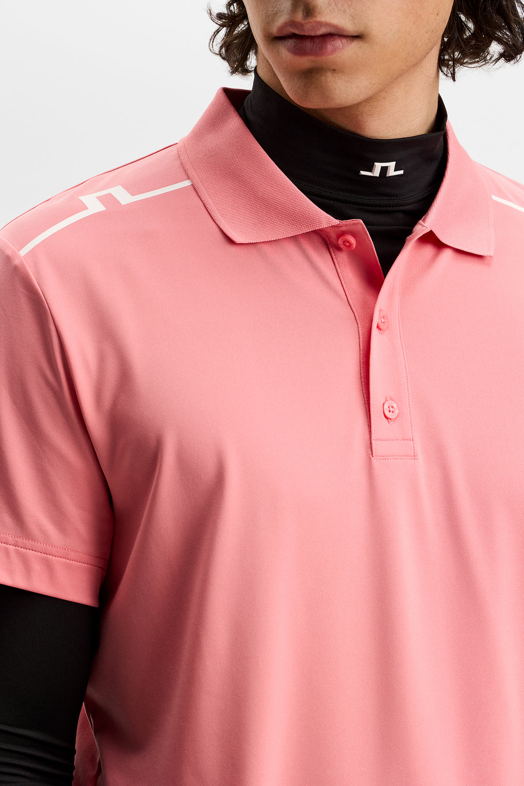 J.Lindeberg Men's Lionel Polo - FLAMINGO PLUME