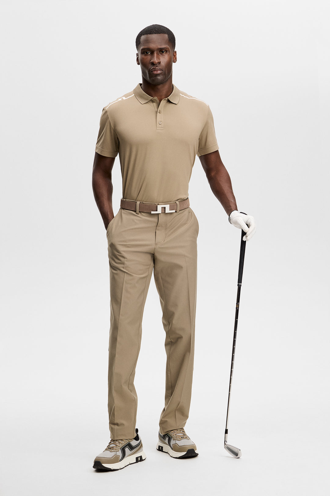 J.Lindeberg Men's Lionel Polo - BRINDLE