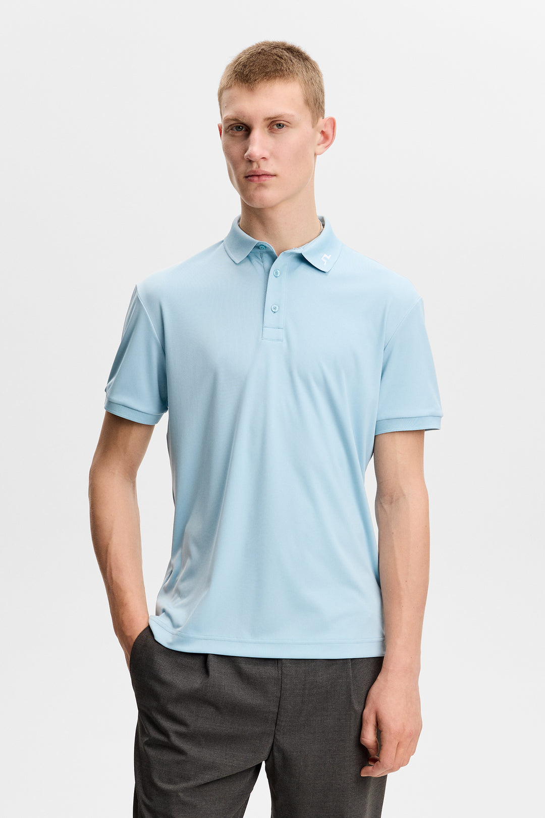 J.Lindeberg Men's KV Polo - FORGET ME NOT