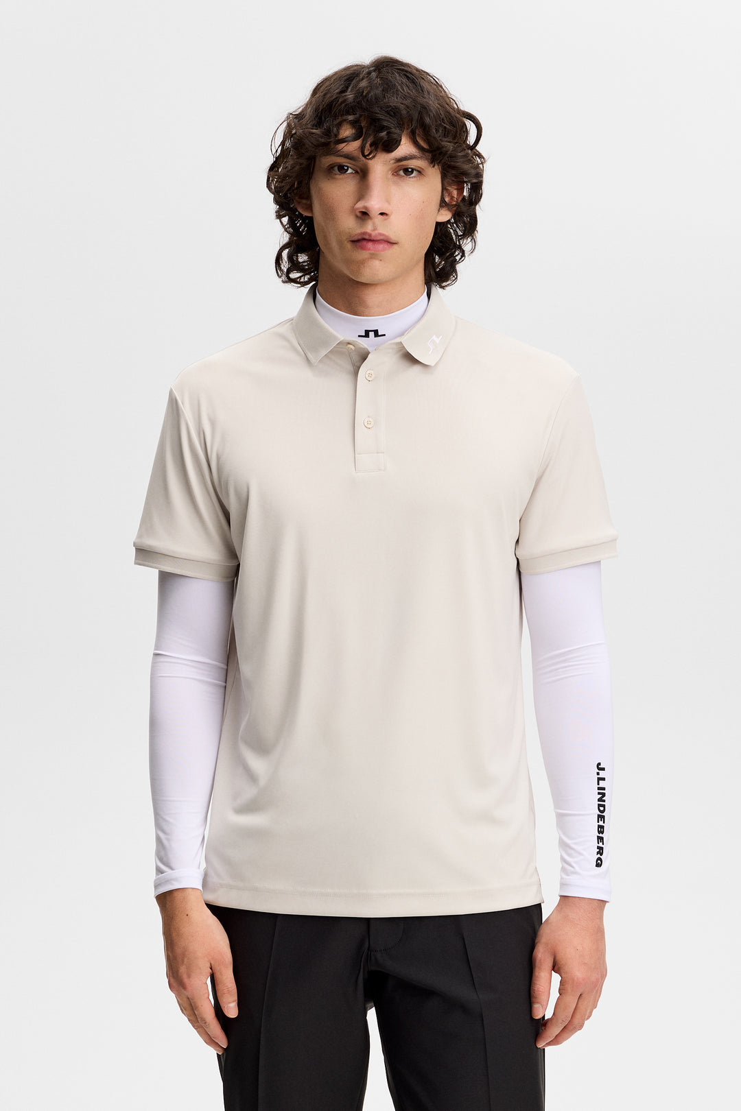J.Lindeberg Men's KV Polo - MOONBEAM