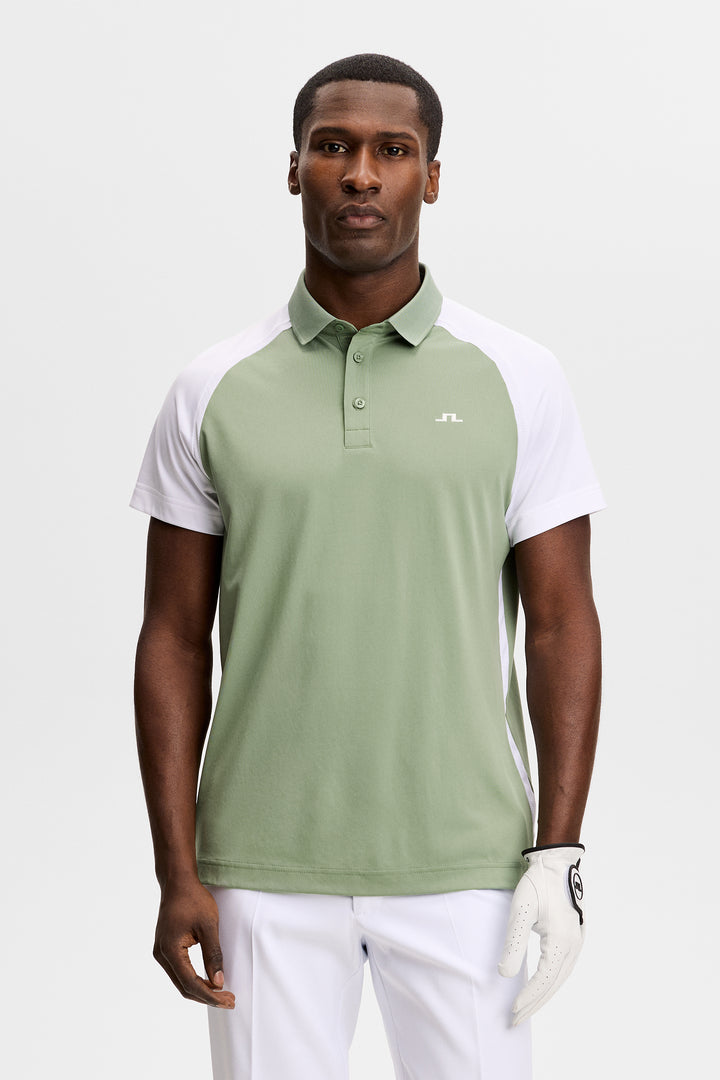 J.Lindeberg Men's Bruce Polo - HEDGE GREEN