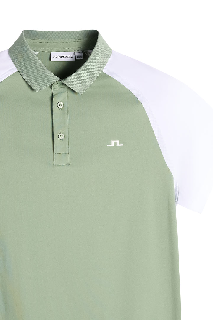 J.Lindeberg Men's Bruce Polo - HEDGE GREEN