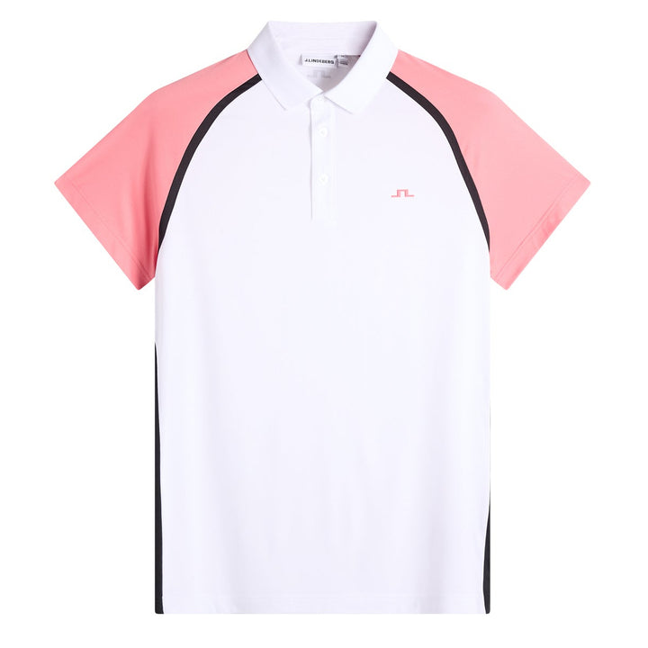 J.Lindeberg Men's Bruce Polo - FLAMINGO PLUME