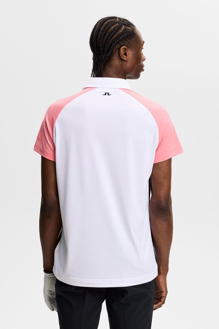 J.Lindeberg Men's Bruce Polo - FLAMINGO PLUME