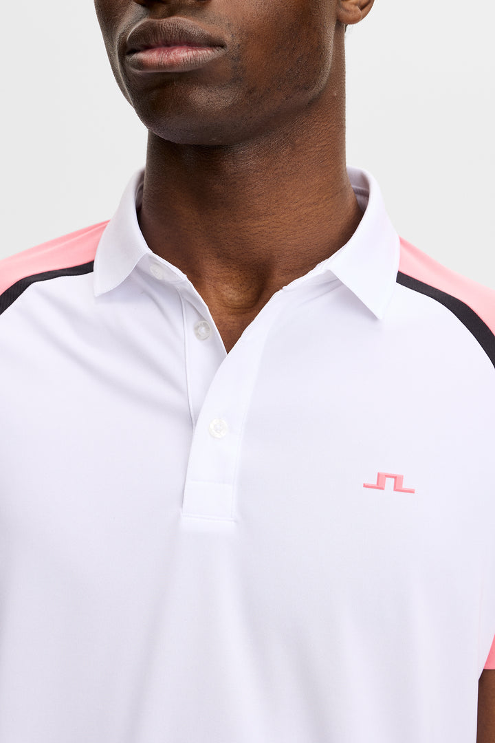 J.Lindeberg Men's Bruce Polo - FLAMINGO PLUME