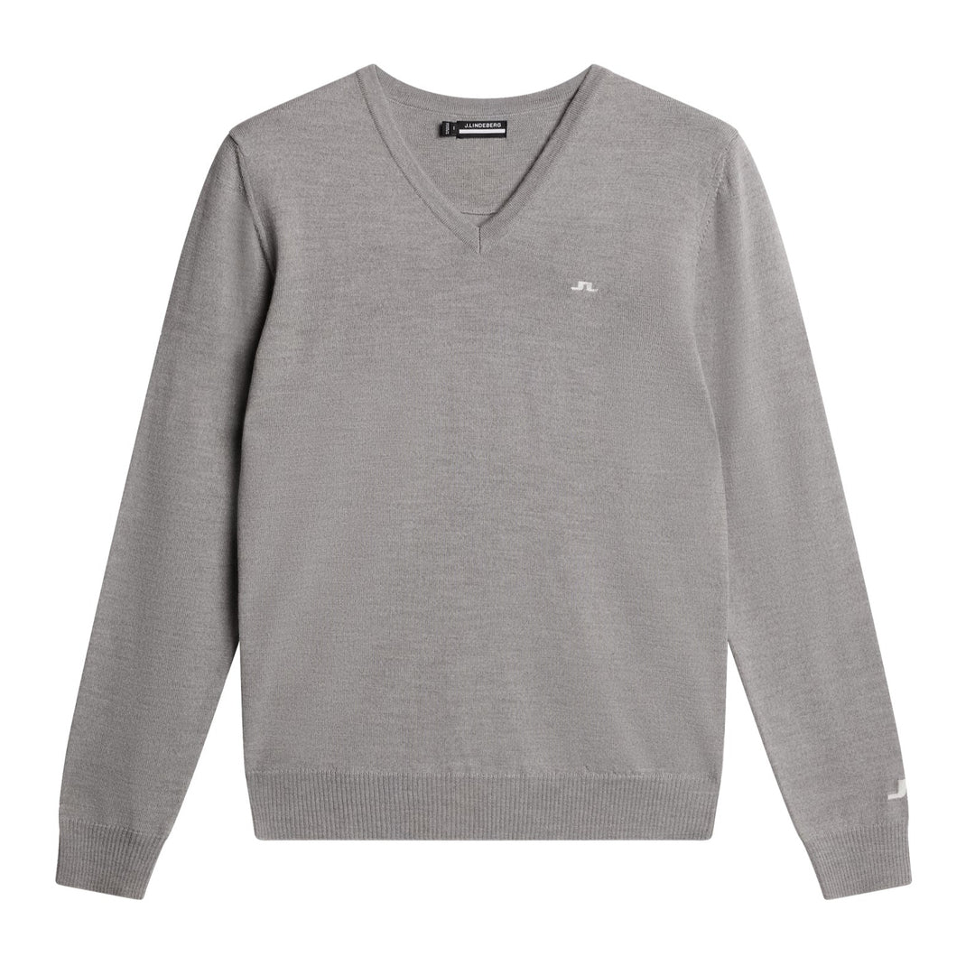 J.Lindeberg Men's Lymann Sweater - LIGHT GREY MELANGE