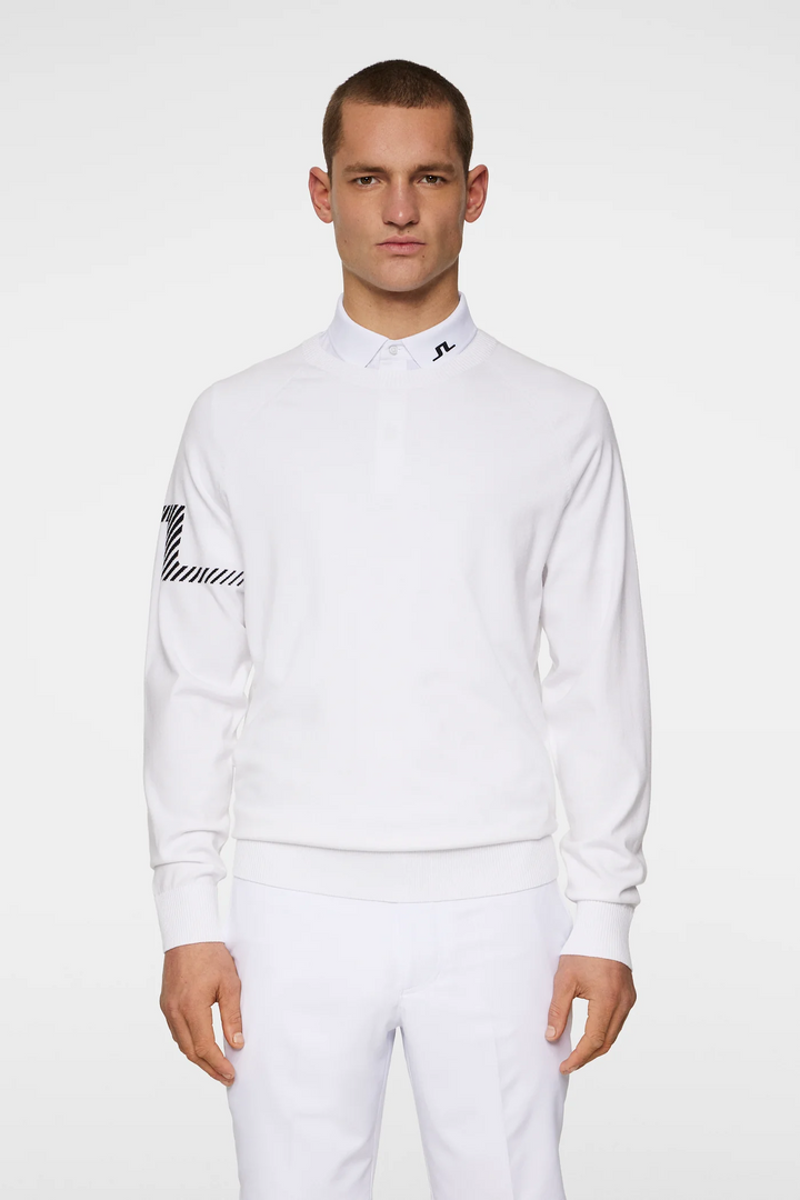 J.Lindeberg Men's Heath Knitted Sweater - WHITE