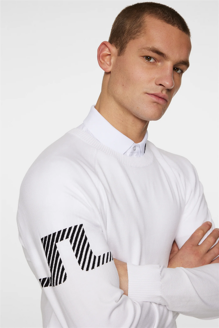 J.Lindeberg Men's Heath Knitted Sweater - WHITE
