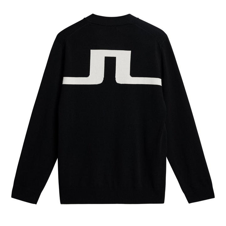 J.Lindeberg Men's Jarred Knitted Cardigan - BLACK