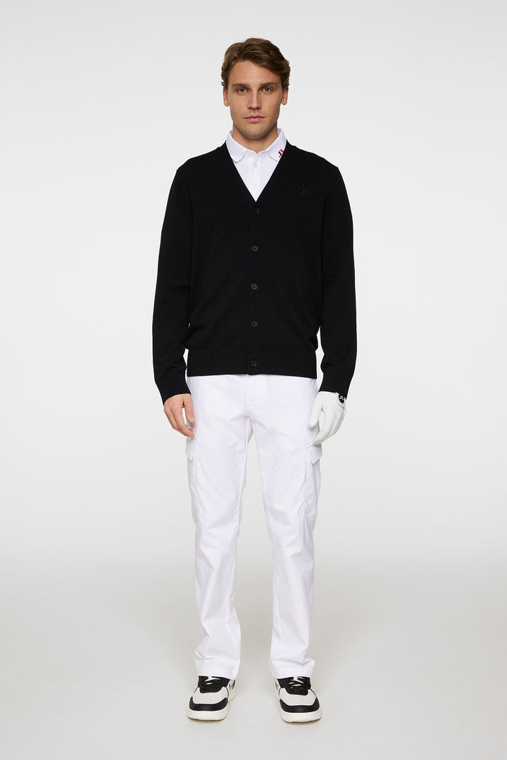 J.Lindeberg Men's Jarred Knitted Cardigan - BLACK