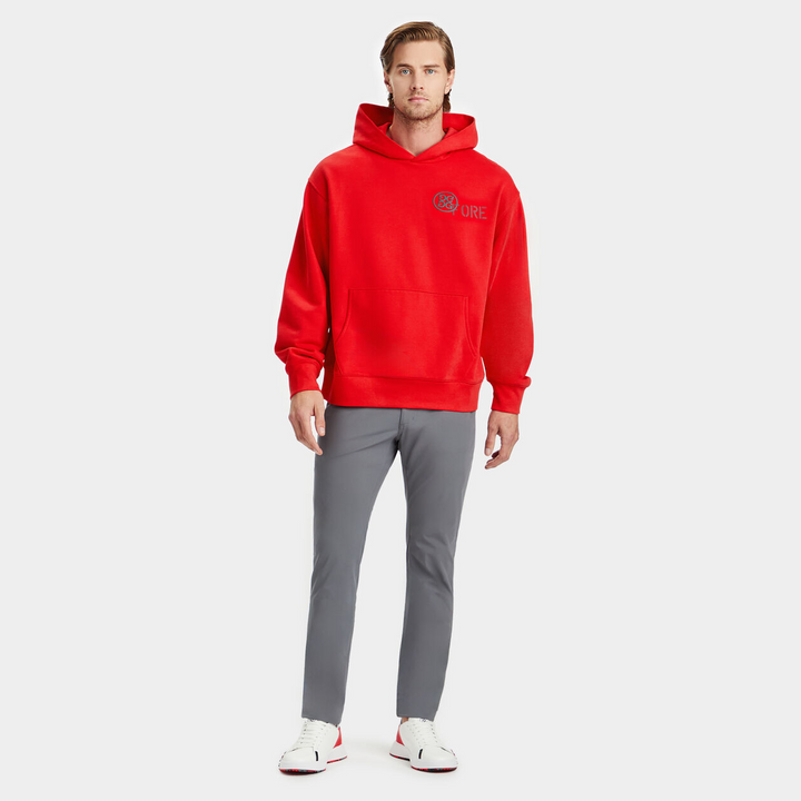 G/FORE MENS OVERSIZED FRENCH TERRY HOODIE - LAVA