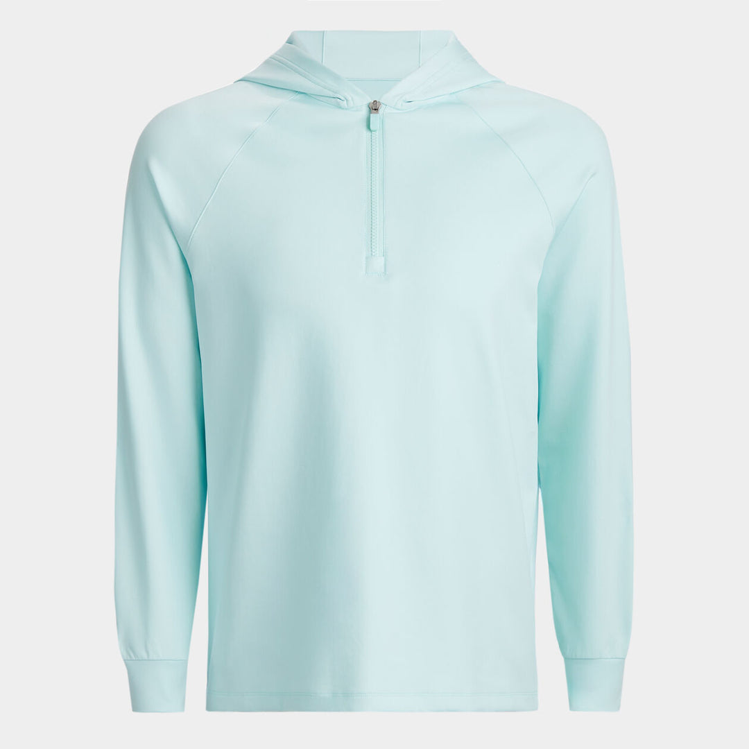 G/FORE MENS DOUBLE KNIT BRUSHED BACK QUARTER ZIP HOODIE - DAYBREAK