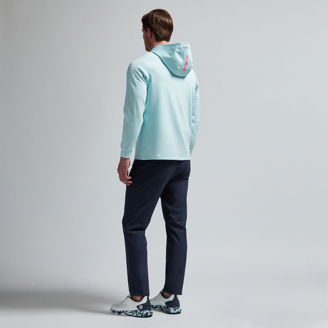 G/FORE MENS DOUBLE KNIT BRUSHED BACK QUARTER ZIP HOODIE - DAYBREAK