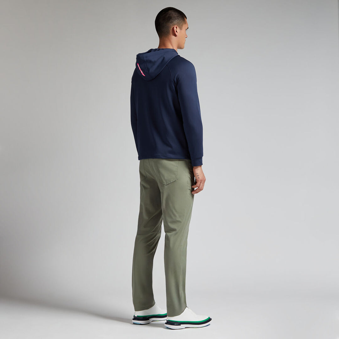 G/FORE MENS DOUBLE KNIT BRUSHED BACK QUARTER ZIP HOODIE - TWILIGHT