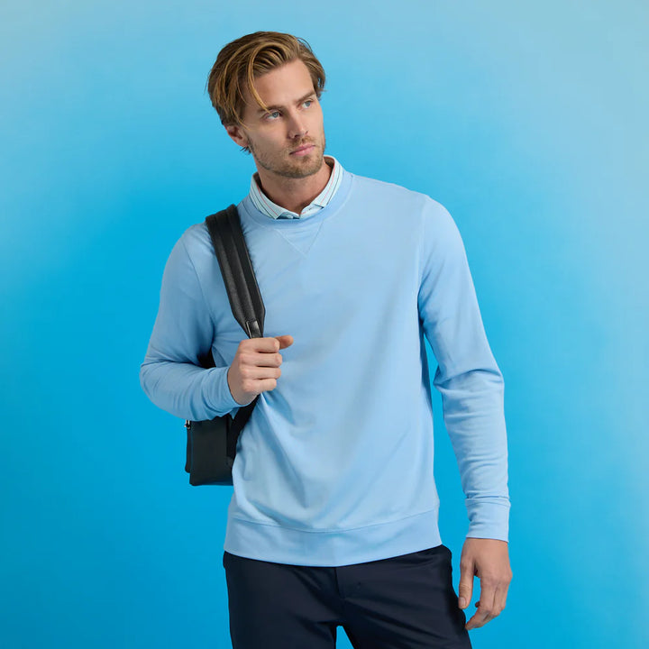 G/FORE MEN'S PERFORMANCE PIQUÉ CREWNECK LAYER - BAJA