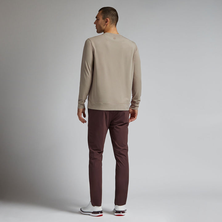 G/FORE MENS PERFORMANCE PIQUÉ CREWNECK LAYER - DUNE