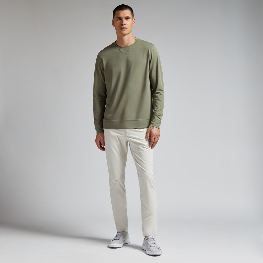 G/FORE MENS PERFORMANCE PIQUÉ CREWNECK LAYER - ISLE