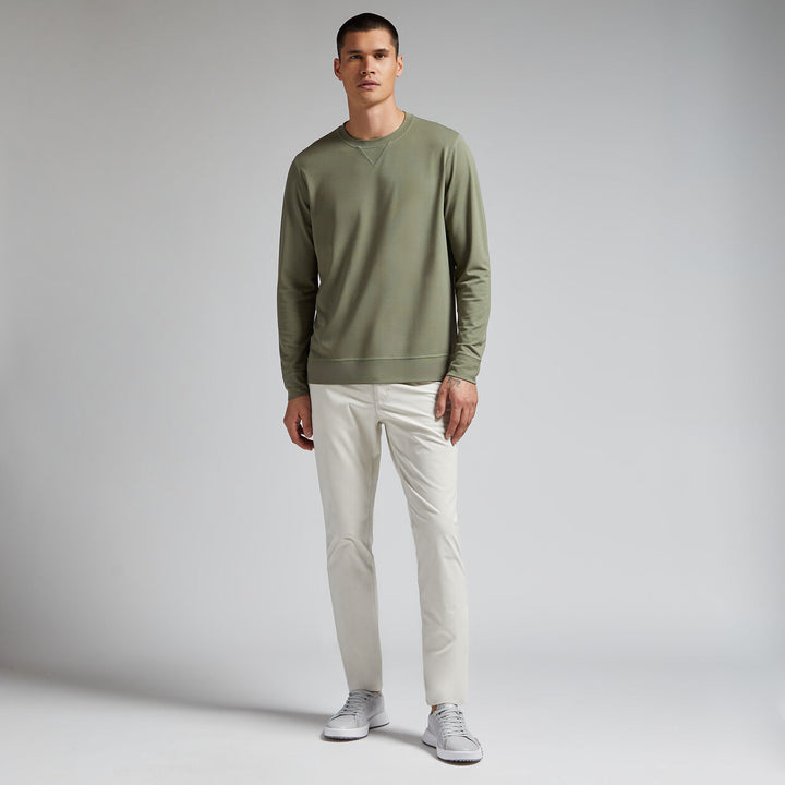 G/FORE MENS PERFORMANCE PIQUÉ CREWNECK LAYER - ISLE