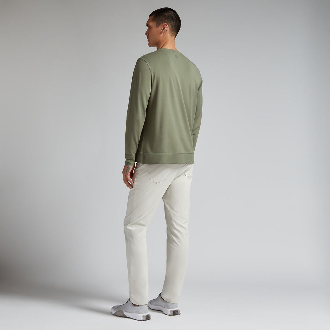 G/FORE MENS PERFORMANCE PIQUÉ CREWNECK LAYER - ISLE