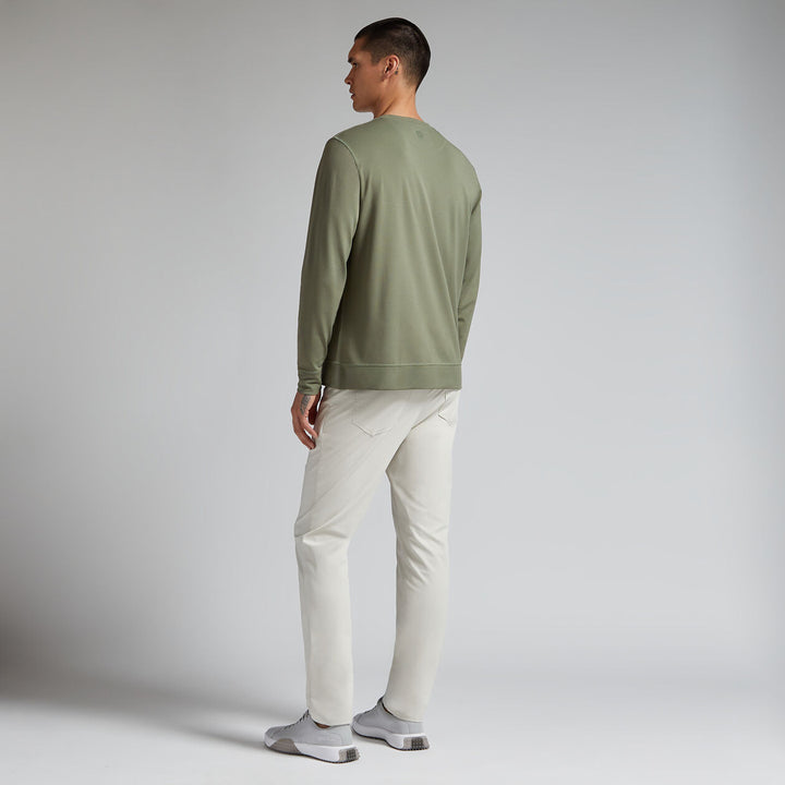 G/FORE MENS PERFORMANCE PIQUÉ CREWNECK LAYER - ISLE