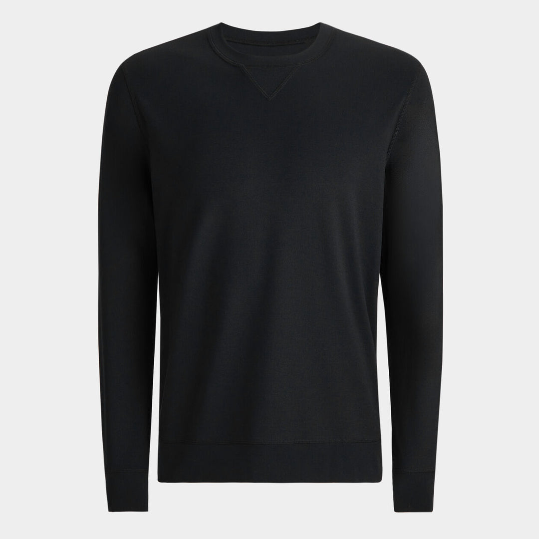 G/FORE MENS PERFORMANCE PIQUÉ CREWNECK LAYER - ONYX
