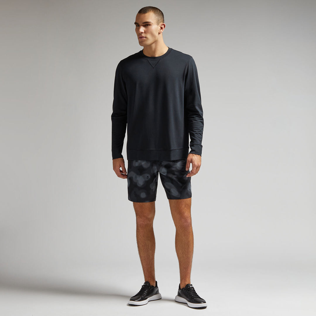 G/FORE MENS PERFORMANCE PIQUÉ CREWNECK LAYER - ONYX