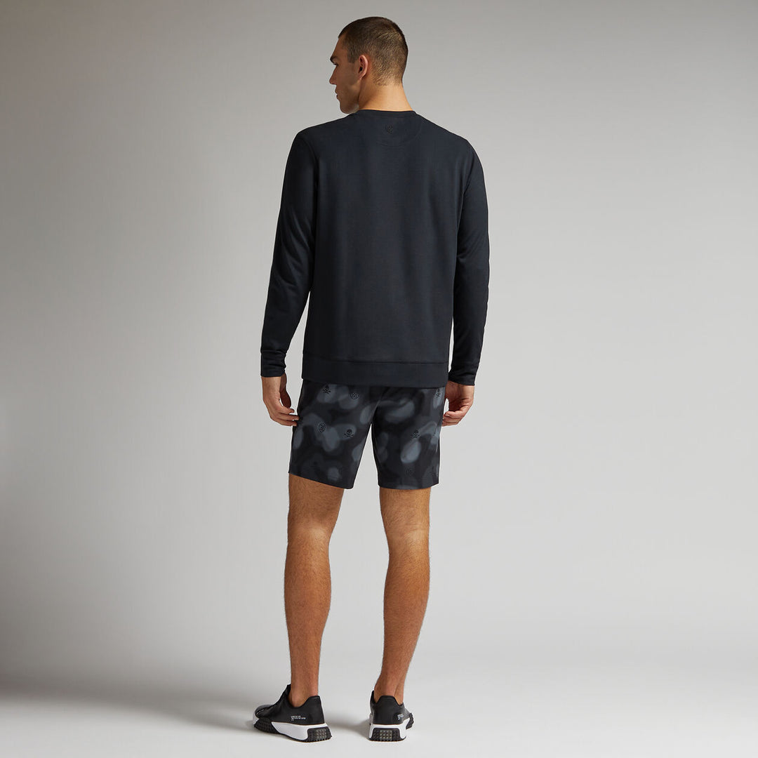 G/FORE MENS PERFORMANCE PIQUÉ CREWNECK LAYER - ONYX