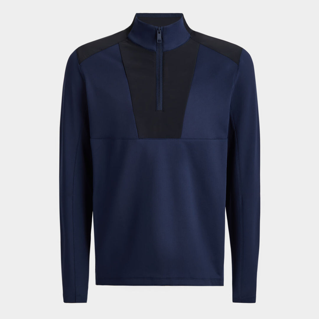 G/FORE MENS DOUBLE KNIT BRUSHED BACK SCUBA QUARTER ZIP PULLOVER - TWILIGHT