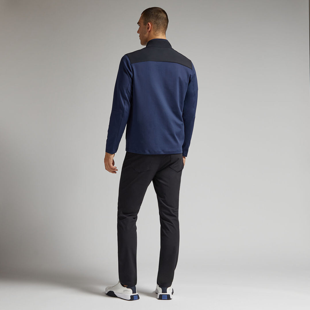 G/FORE MENS DOUBLE KNIT BRUSHED BACK SCUBA QUARTER ZIP PULLOVER - TWILIGHT