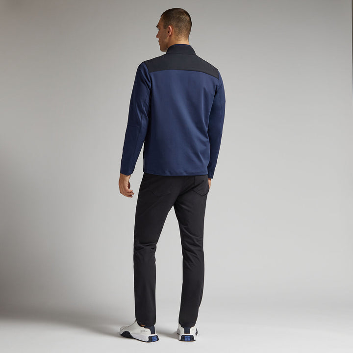 G/FORE MENS DOUBLE KNIT BRUSHED BACK SCUBA QUARTER ZIP PULLOVER - TWILIGHT