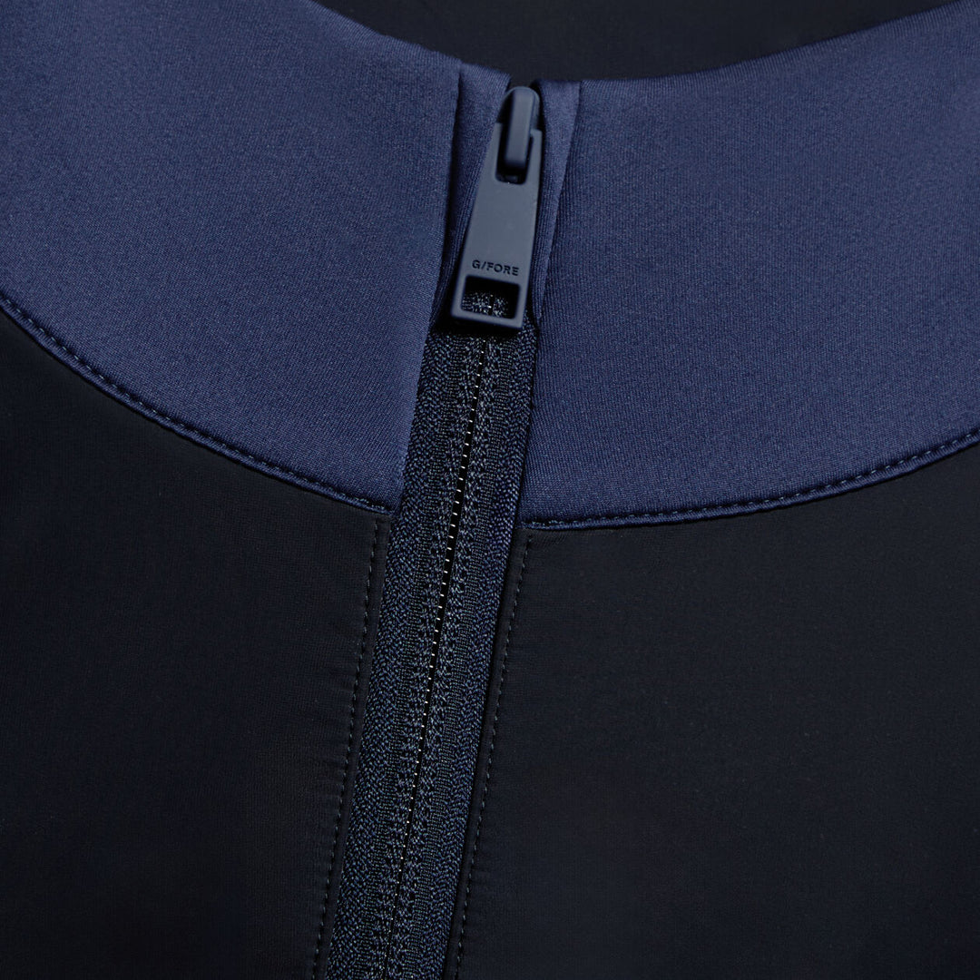 G/FORE MENS DOUBLE KNIT BRUSHED BACK SCUBA QUARTER ZIP PULLOVER - TWILIGHT