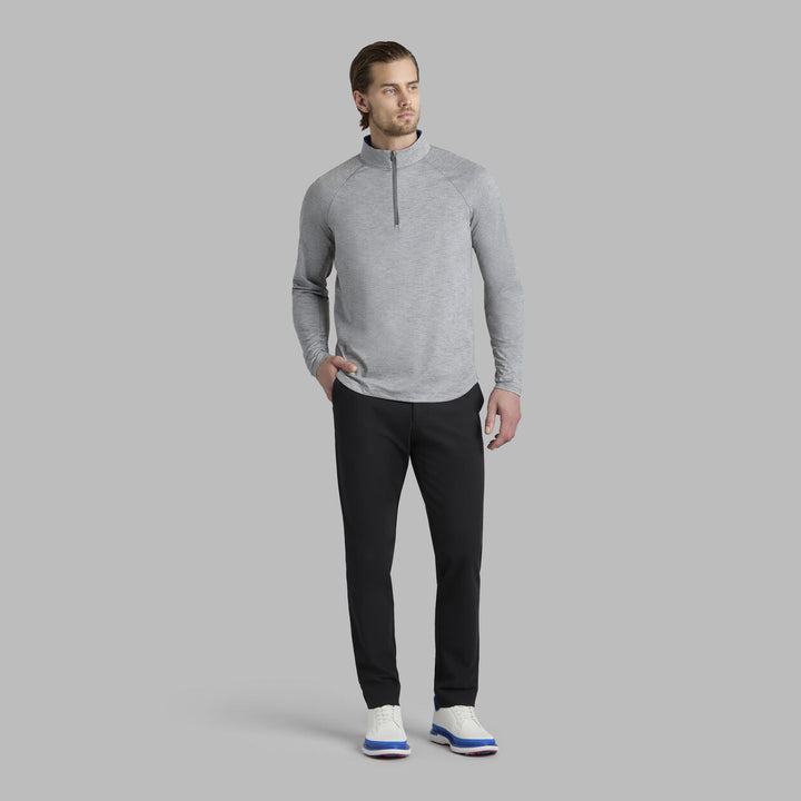 G/FORE MEN'S TECH MÉLANGE RAGLAN QUARTER ZIP PULLOVER - CHARCOAL MELANGE