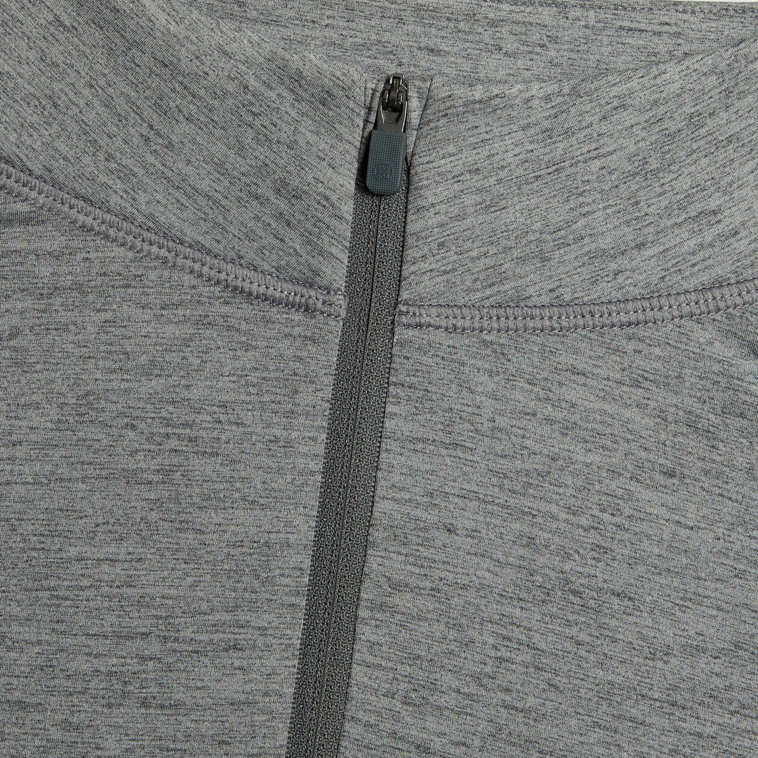 G/FORE MEN'S TECH MÉLANGE RAGLAN QUARTER ZIP PULLOVER - CHARCOAL MELANGE
