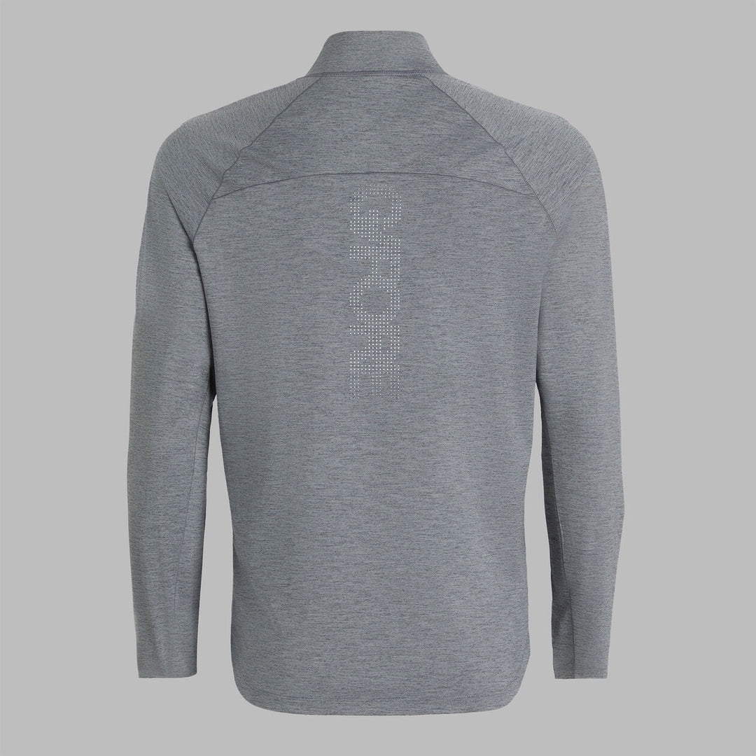 G/FORE MEN'S TECH MÉLANGE RAGLAN QUARTER ZIP PULLOVER - CHARCOAL MELANGE