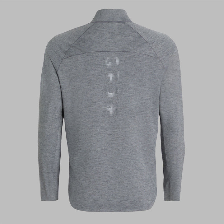 G/FORE MEN'S TECH MÉLANGE RAGLAN QUARTER ZIP PULLOVER - CHARCOAL MELANGE