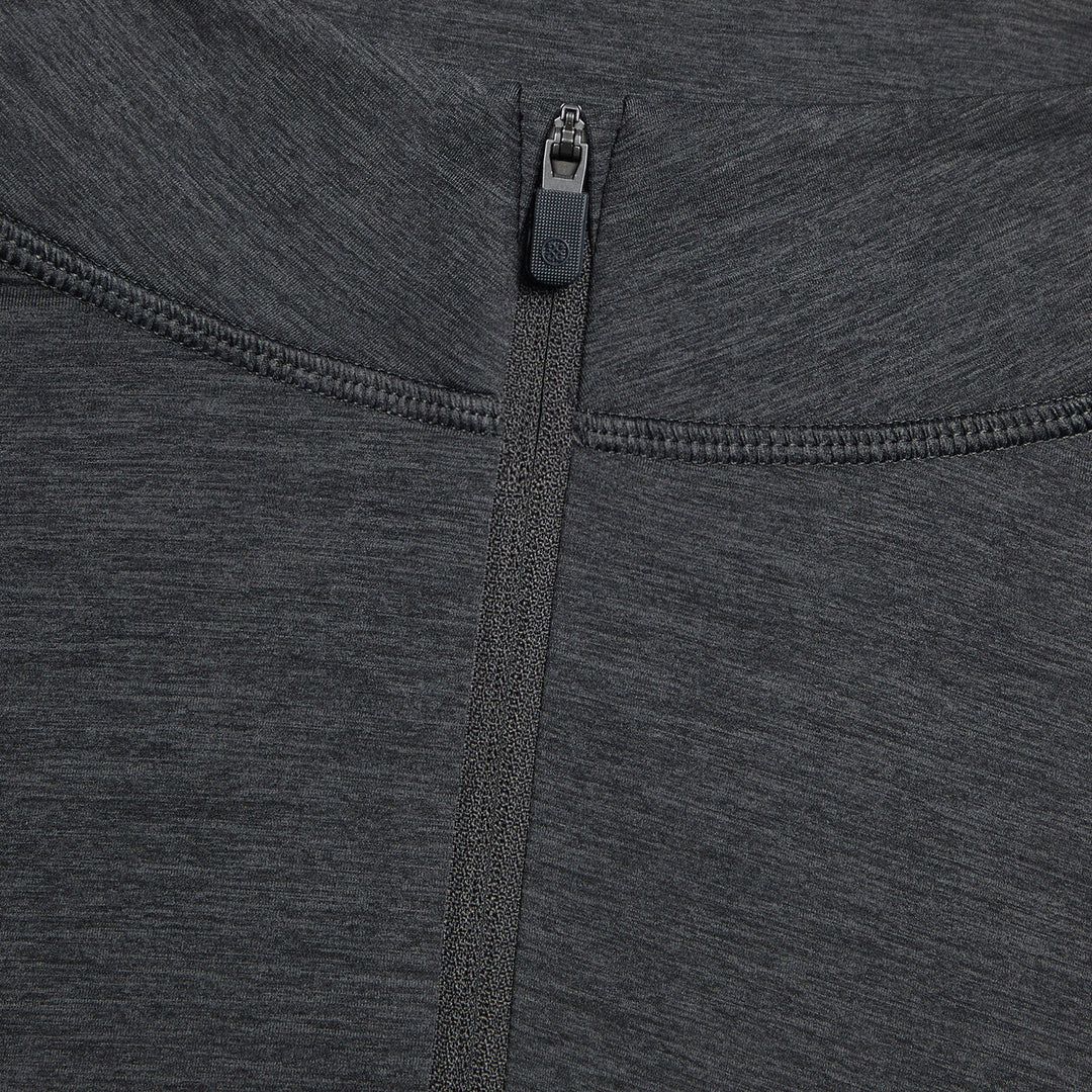 G/FORE MENS TECH MÉLANGE RAGLAN QUARTER ZIP PULLOVER - DARK CHARCOAL HEATHER
