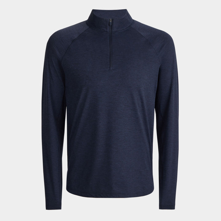 G/FORE MENS TECH MÉLANGE RAGLAN QUARTER ZIP PULLOVER - TWILIGHT